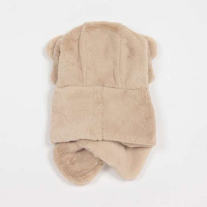 Bear Ear Hooded Scarf,Light beige, medium image number 1