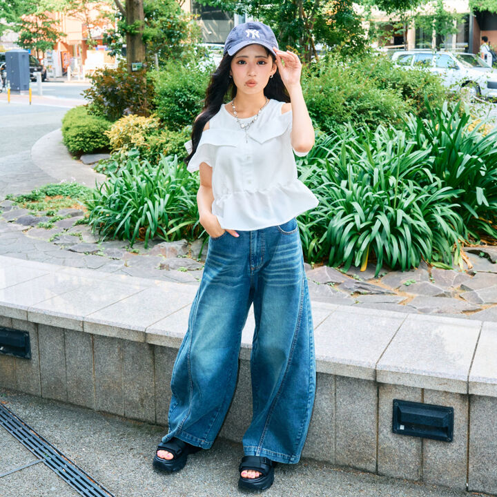 [LTXC / Cool Touch] Balloon Denim Pants,, medium