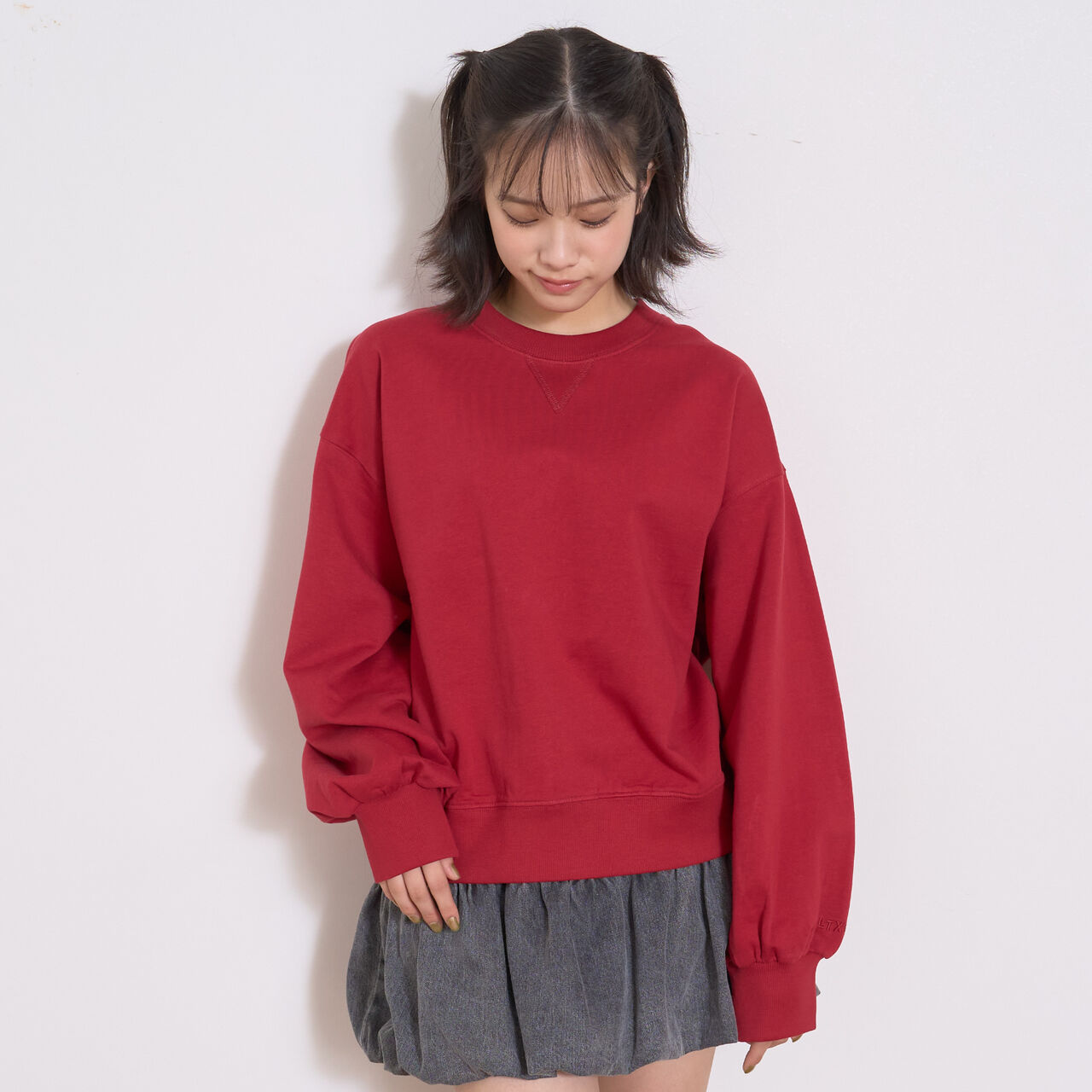 Wool Lined 100% Cotton Sweatshirt,Black, large image number 1