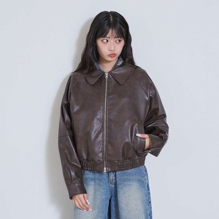 LTXC [Washable, Adjustable] Faux Leather Jacket,Black, medium image number 2