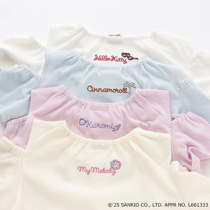 [Sanrio Characters] Cold Shoulder Graphic T-Shirt,Sax blue, medium image number 22