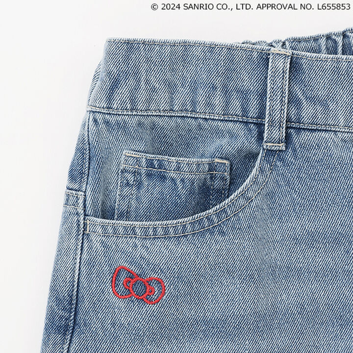 [Sanrio Characters] Embroidered Denim Pants,Emerald green, medium image number 18