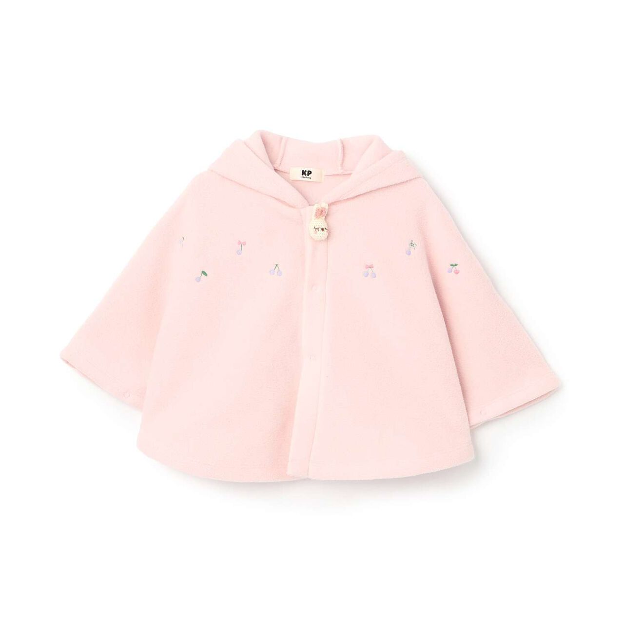 Fleece Cape with Bunny Ears,Pink, large image number 0