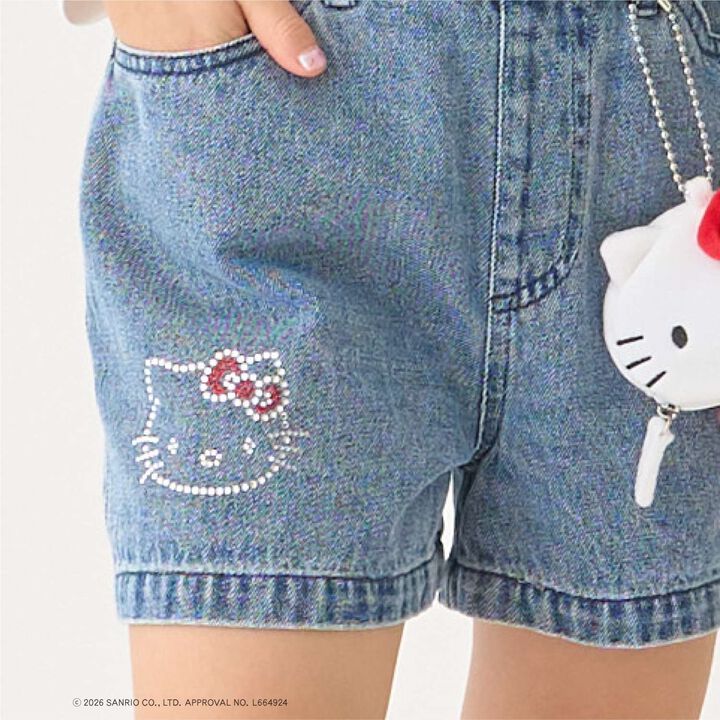 [Sanrio Characters] Denim Shorts,Black, medium image number 5