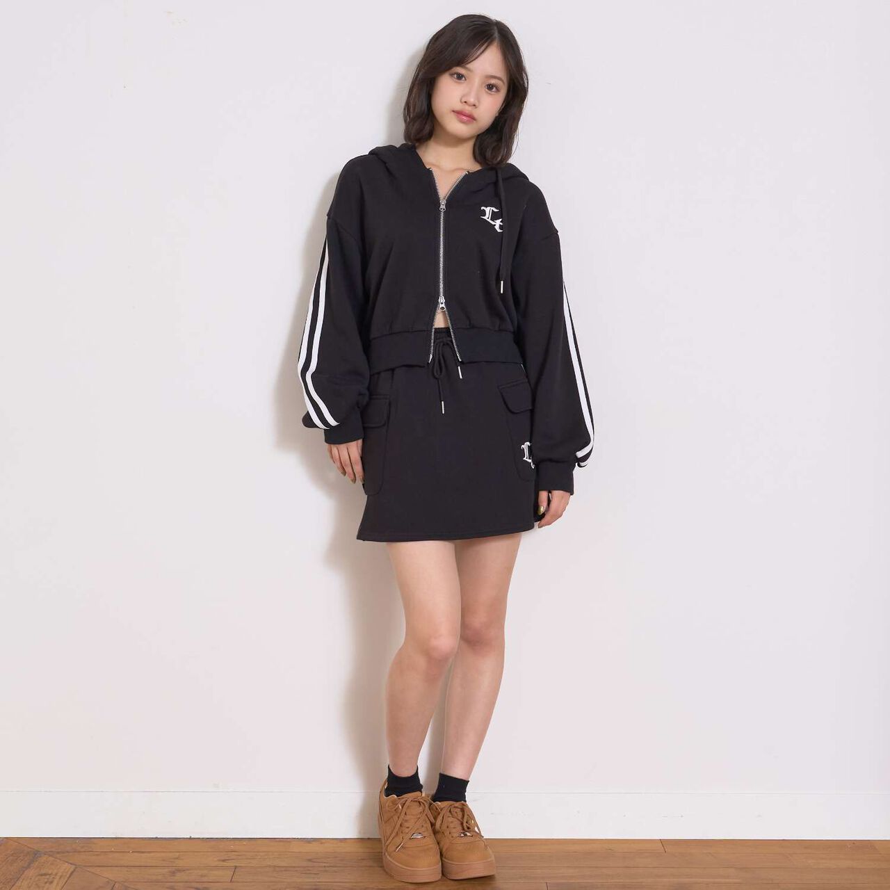 [LTXC/Shaggy Lining] Zip Parka Outfit Set,Top gray, large image number 6