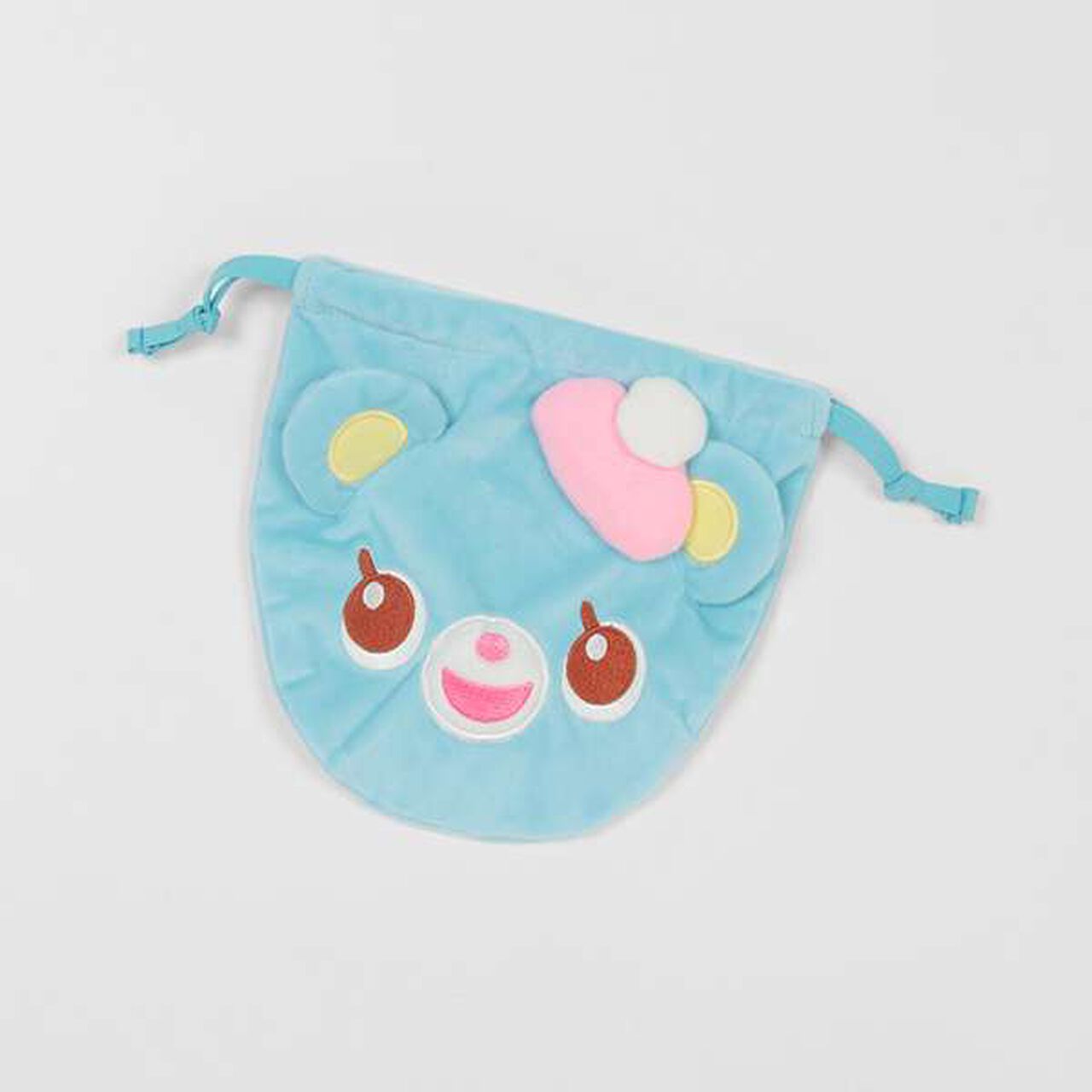 Mimi Popo Emma Character Face Drawstring Pouch,Blue, large image number 0