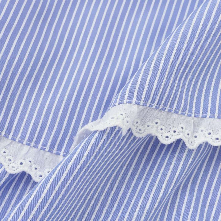 Tiered Shirt Mini One-Piece Dress,Blue, medium image number 9