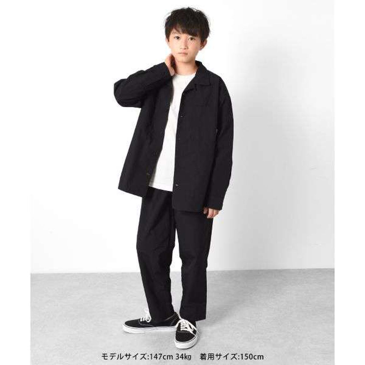 Lip Open Collar Long-Sleeve Shirt [Set Up Compatible],Gray, large image number 7