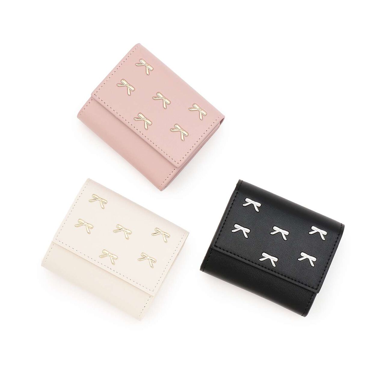 Ribbon Box Coin Trifold Wallet,Pink, large image number 6