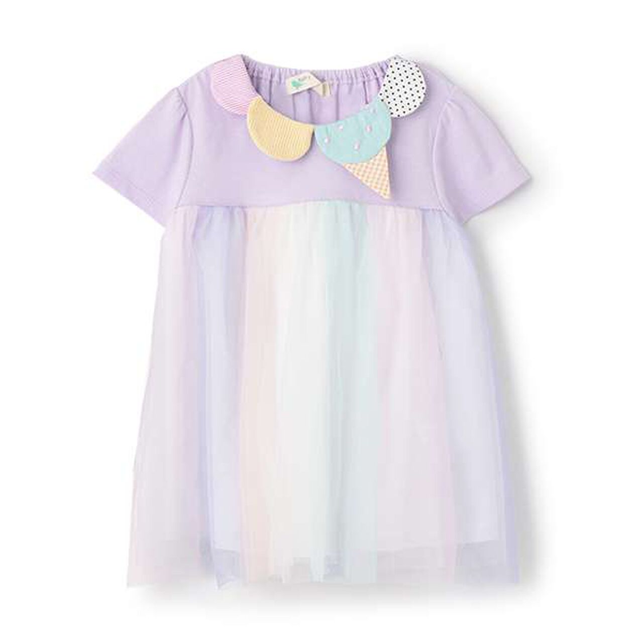 Ice Collar Tulle Tunic,Lavender, large image number 9