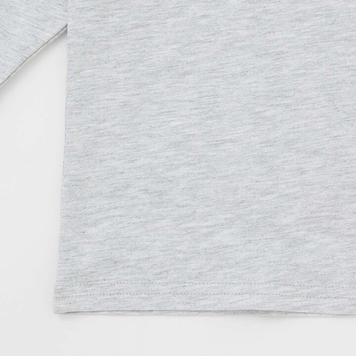 [100% Cotton] College Long Sleeve T-Shirt,Off white, medium image number 4