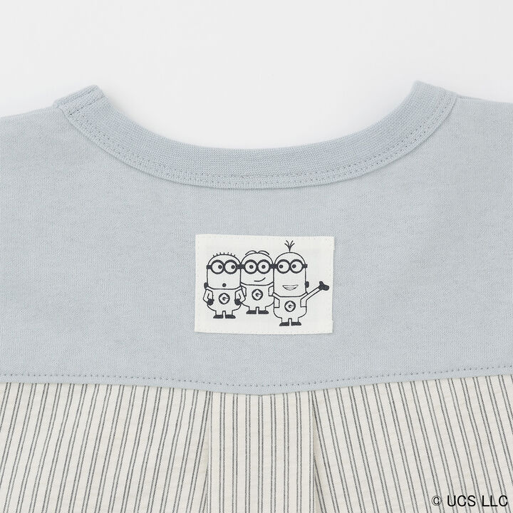 [Minion] Short Sleeve T-Shirt with Woven Fabric Panels,Navy, medium image number 15