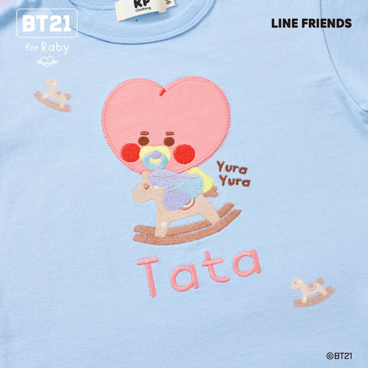 [BT21] Appliqu&eacute; Short Sleeve T-Shirt,Blue, large image number 22