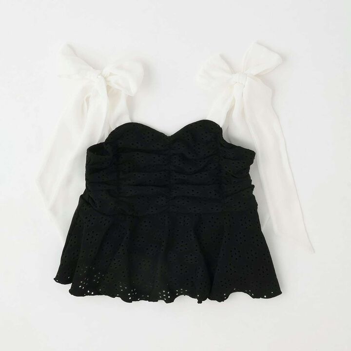 [SWIM] [UV Protection] Lace Top & Balloon Pants Separate Swimsuit,Off white, medium image number 6