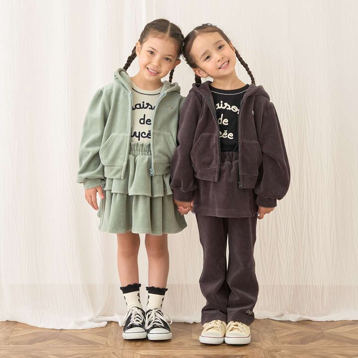 Plush Velour Coordinatable Tiered Skirt,Black, medium image number 38