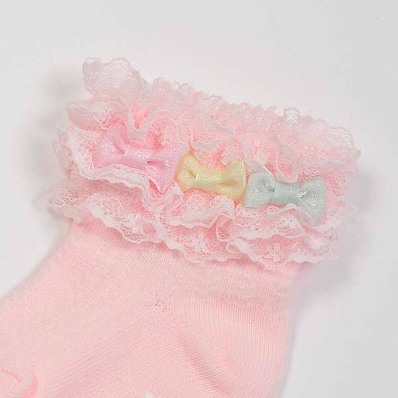 Lace Ribbon Socks [Made in Japan],Off white, large image number 1