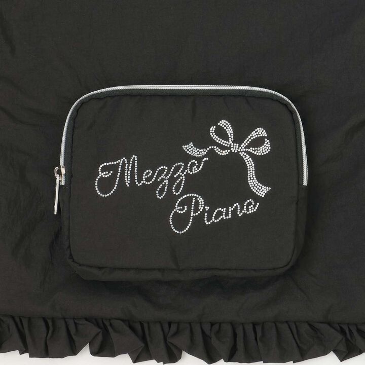 A4-Compatible Water-Repellent Sparkling Logo Knapsack,Black, medium image number 5