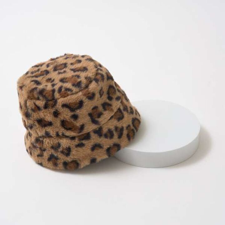 Faux Fur Bucket Hat,Black, medium image number 5