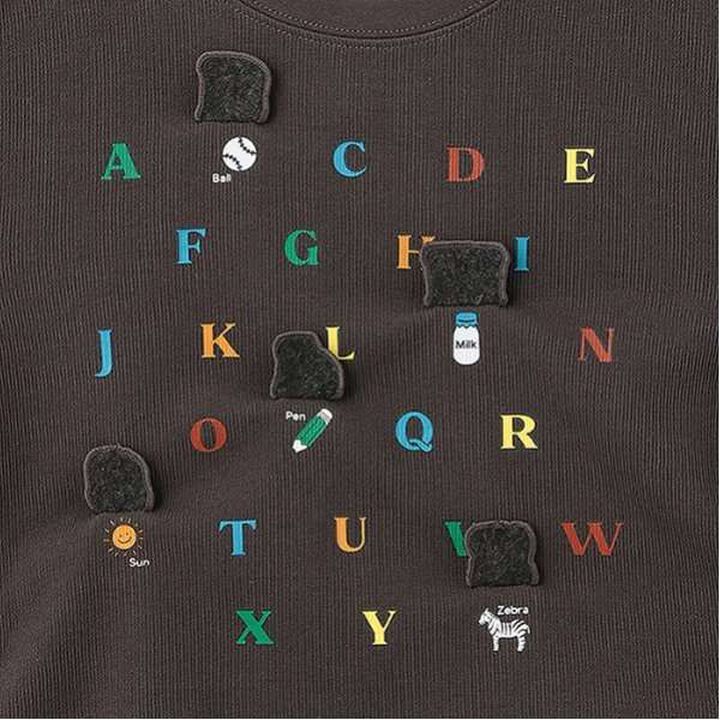 ABC Appliqué Long Sleeve T-Shirt,Deep red, medium image number 7