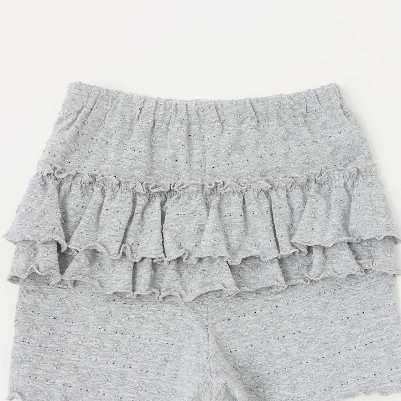 Eyelet Half-Length Leggings,Gray, large image number 4