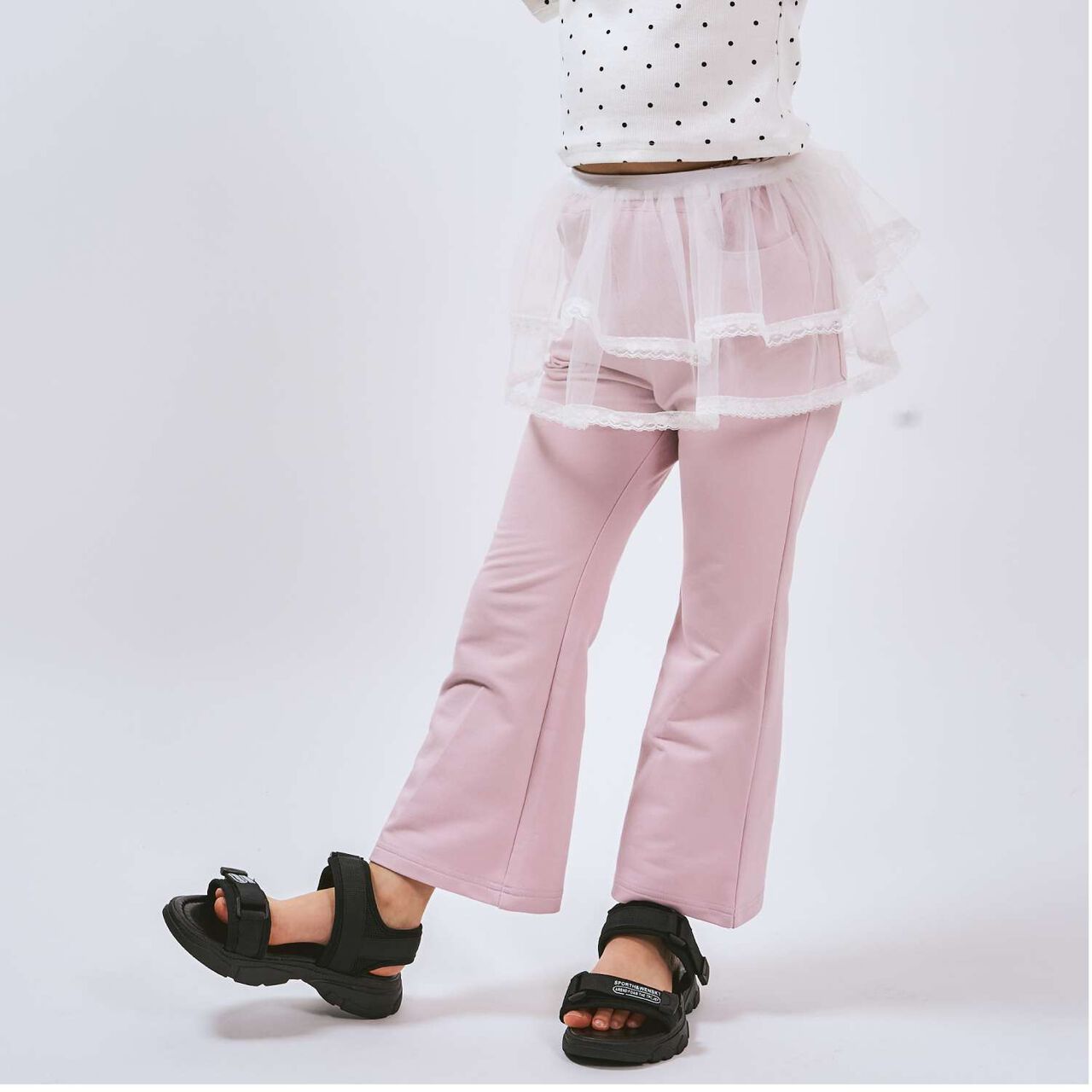 Tulle Frill Belt,Off white, large image number 0