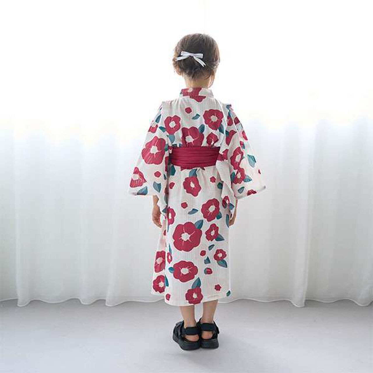 Easy-to-Wear One-Piece Yukata,Cream, large image number 17