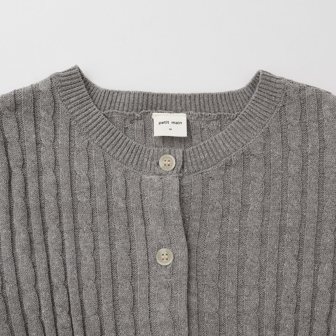 Cable Knit Cardigan,Ivory, large image number 10