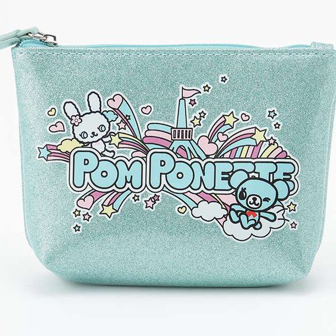 Mint-kun Sparkling Pouch,Emerald green, large image number 2