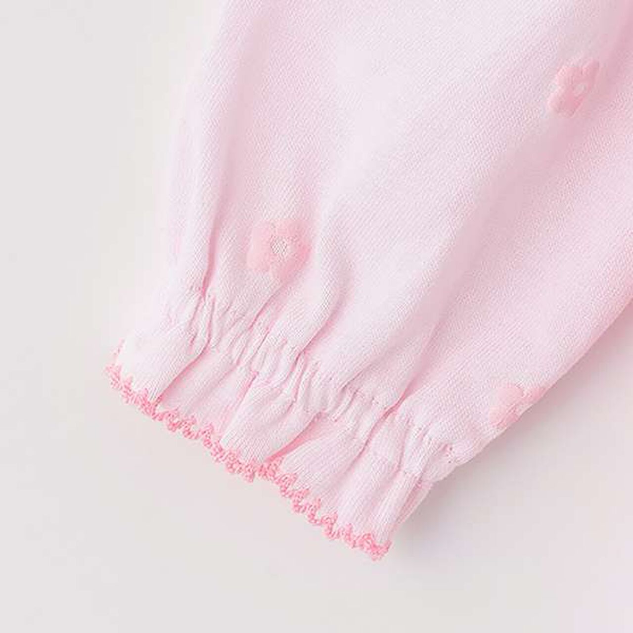 Floral Pattern 2-Way All-in-One with Bunny Embroidery,Light pink, large image number 5