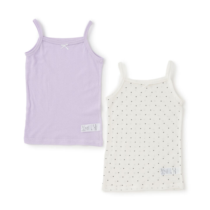 [Weak Acidity] Mesh Camisole Undershirts 2-Pack,Lavender, medium image number 0