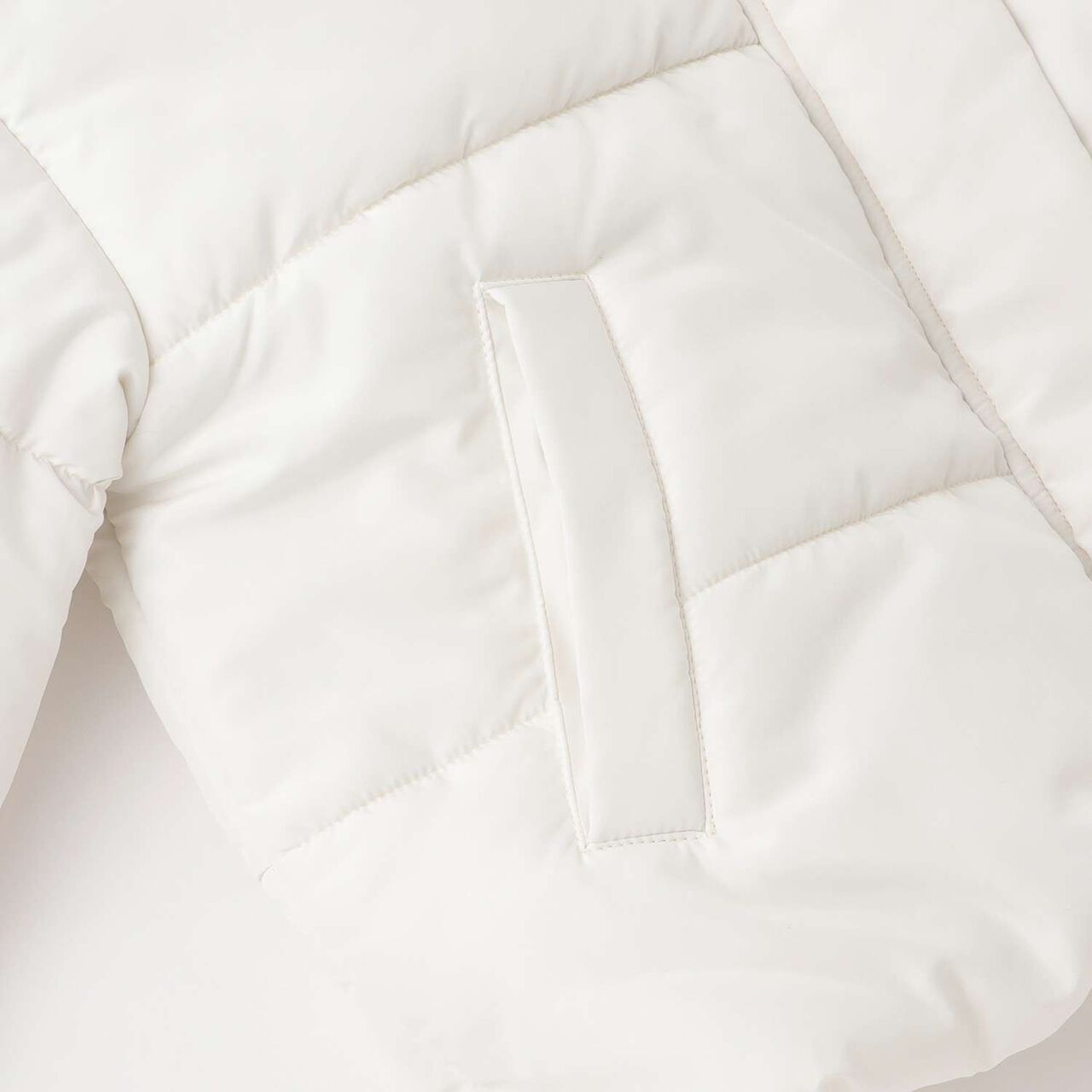 [Milky Coast] Sleeve Ribbon Padded Blouson,Black, large image number 5