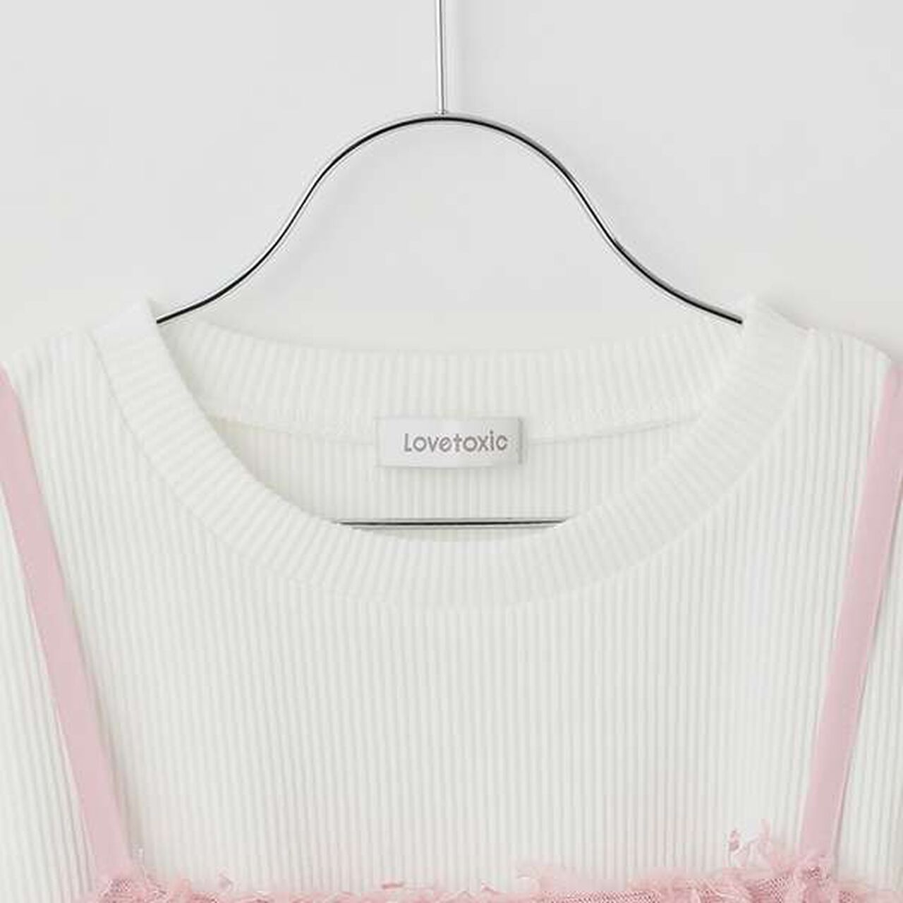 Feather Vest Inner Wear Set,Pink, large image number 3