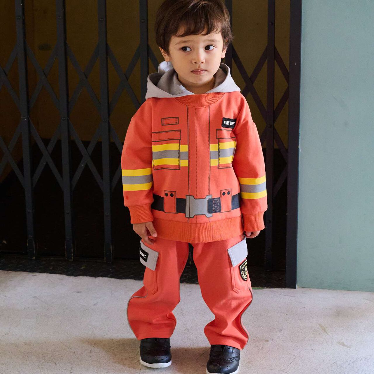 Working Vehicle Long-Length Painter Pants for Dress-Up,Light blue, large image number 2