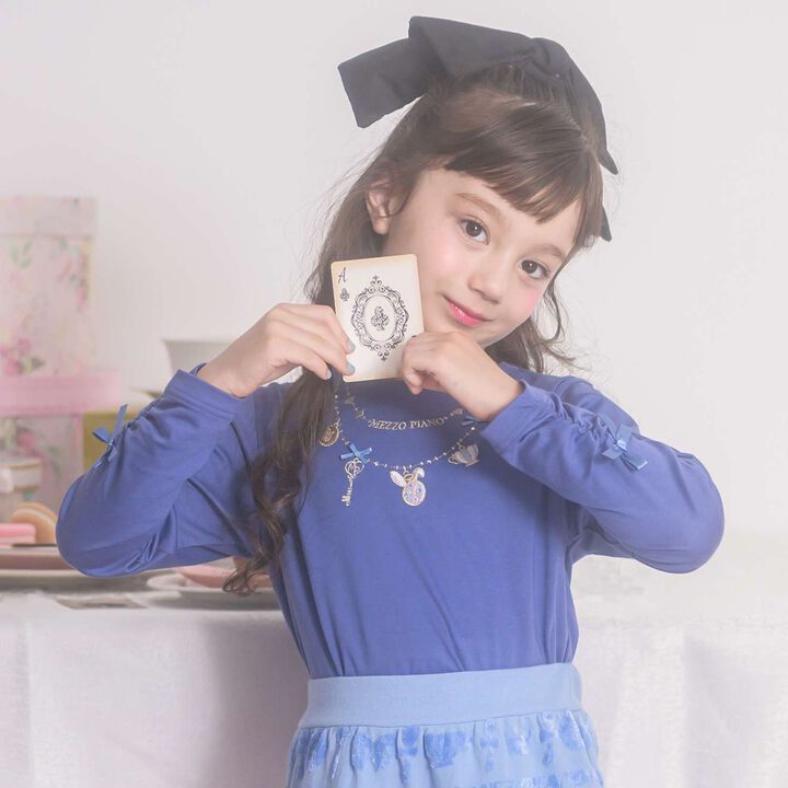Alice Necklace Embroidery Long-Sleeve T-Shirt,, medium