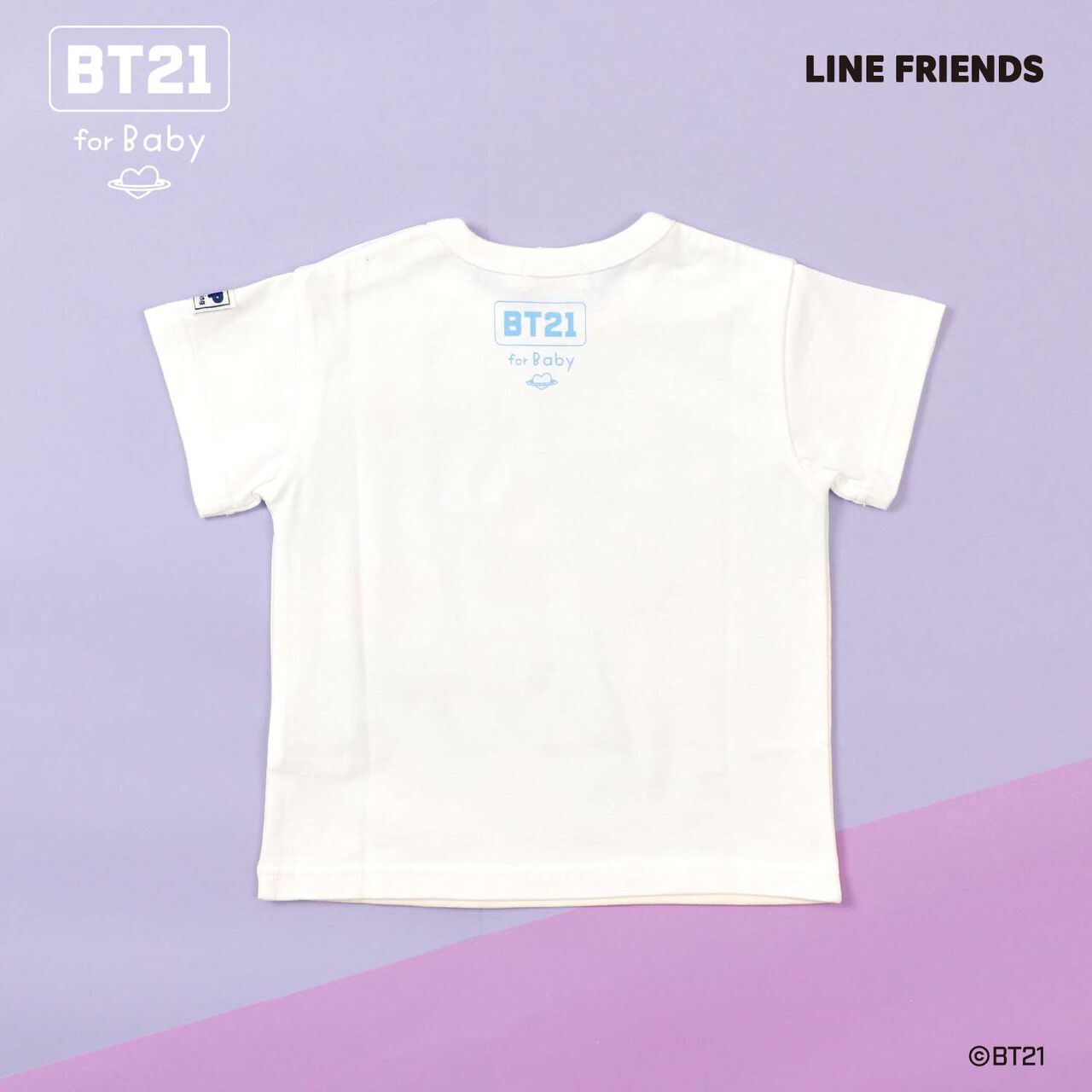 [BT21] Panel Print Short Sleeve T-Shirt,Off white, large image number 1
