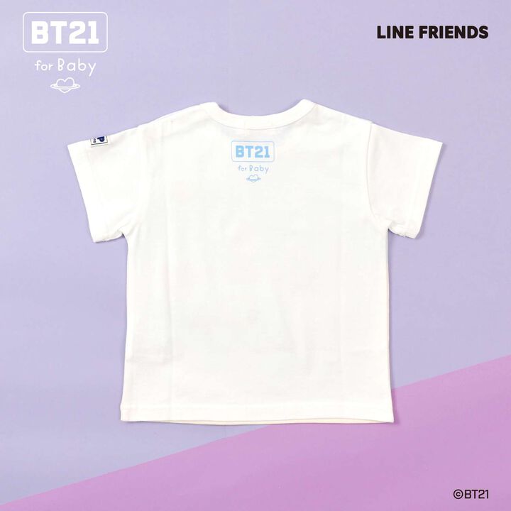 [BT21] Panel Print Short Sleeve T-Shirt,Off white, medium image number 1