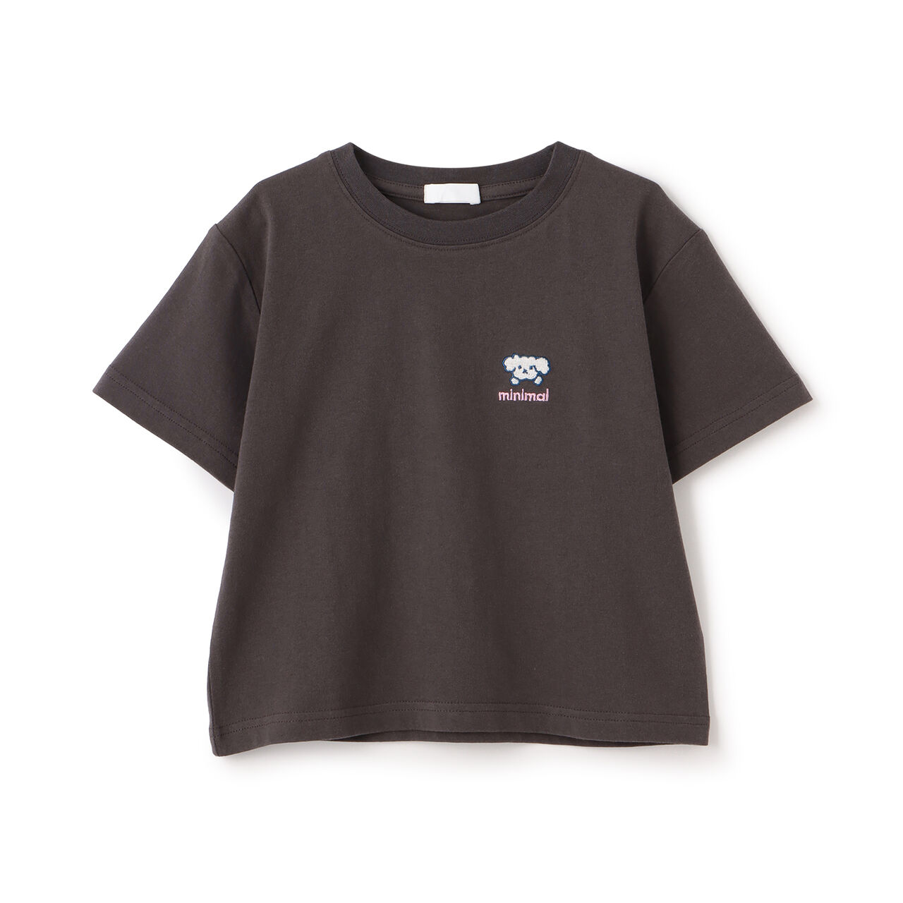 [100% Cotton] Affordable Short Sleeve T-Shirt with Subtle Detail,Charcoal gray, large image number 0