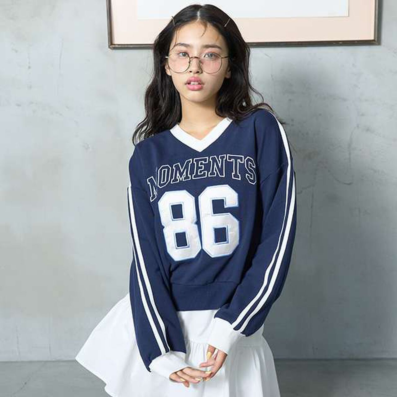 [LTXC] Number Pullover,Navy, large image number 9
