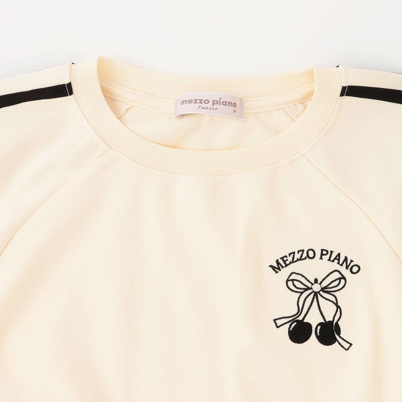 [Restock] Side Line Balloon Sleeve T-Shirt & Tank Top Set,Black, large image number 3