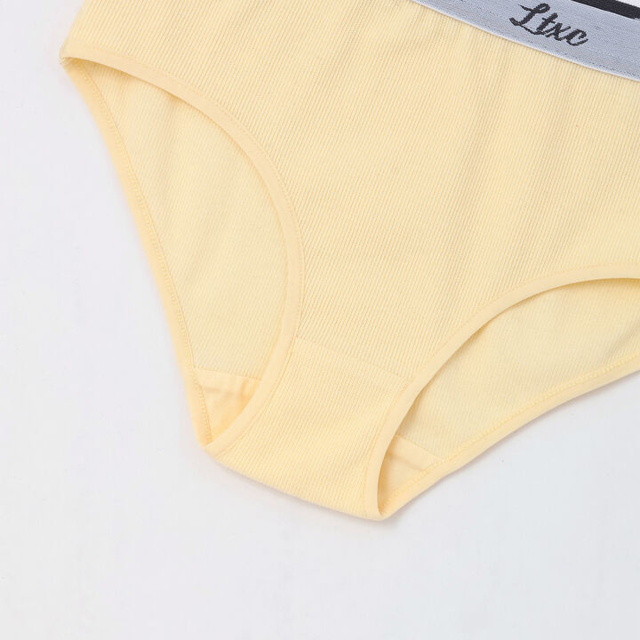 [LTXC] Logo Ribbed Shorts,Yellow, medium image number 3