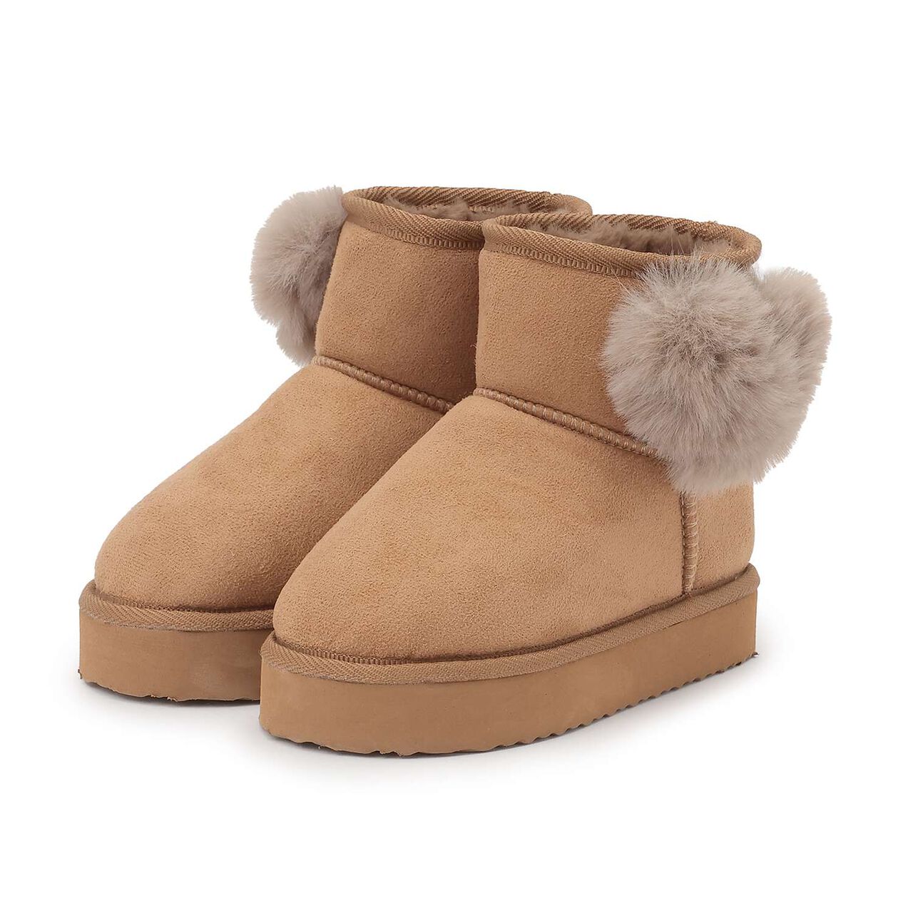 Sheepskin Boots with Heart Detail,Camel, large image number 10