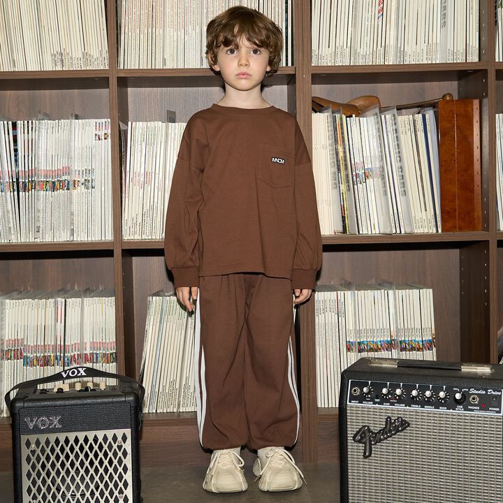 [MNCM] [Coordinatable Setup] Comfortable Jersey Fabric Pocket Big T-Shirt,Black, medium image number 22