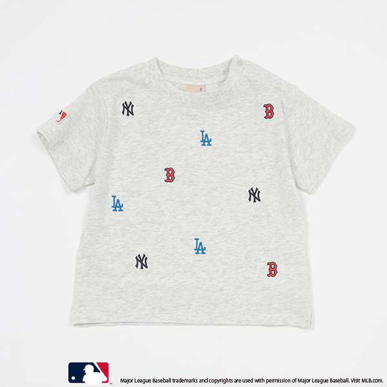 [MLB] Logo Embroidery T-Shirt,Smoke white, large image number 0