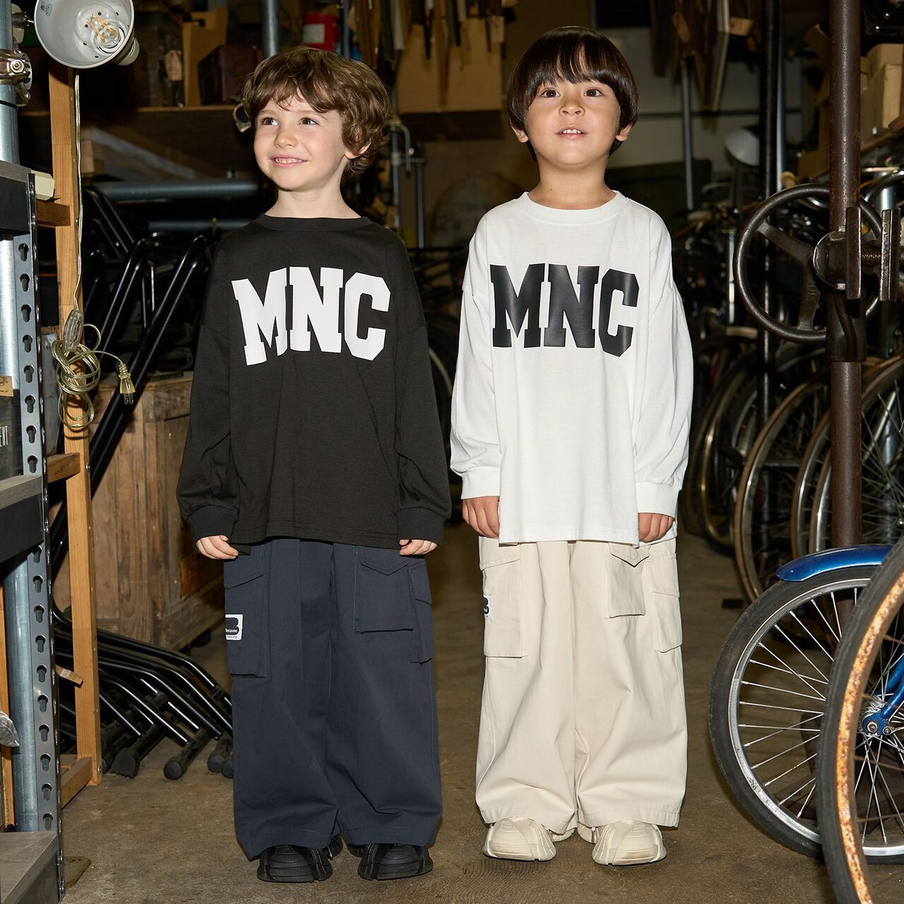 [MNCM] Kaiteki Tenjiku Logo Print Big T-Shirt,Black, large image number 34