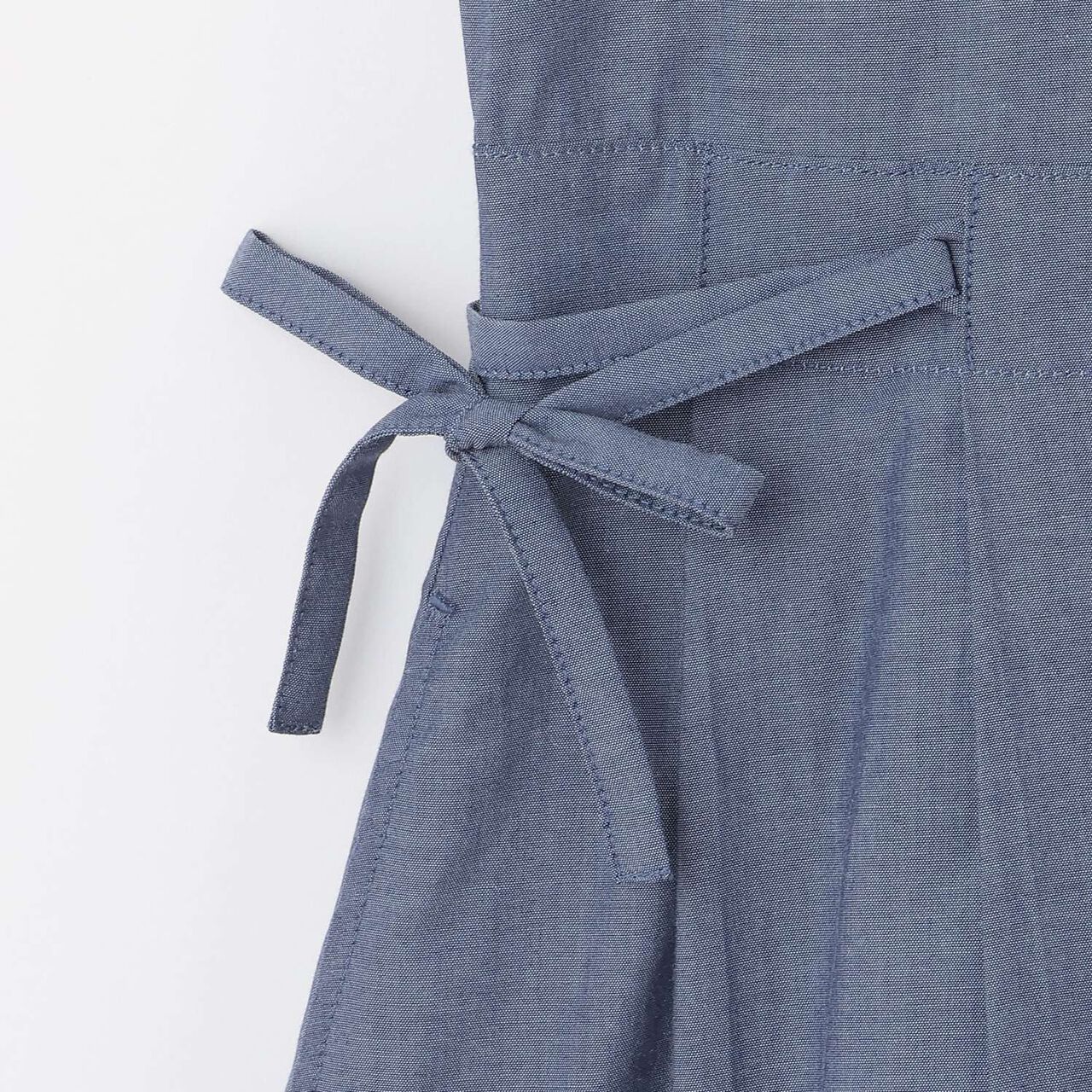 [130cm] Side Ribbon Shirt Dress,Navy, large image number 5