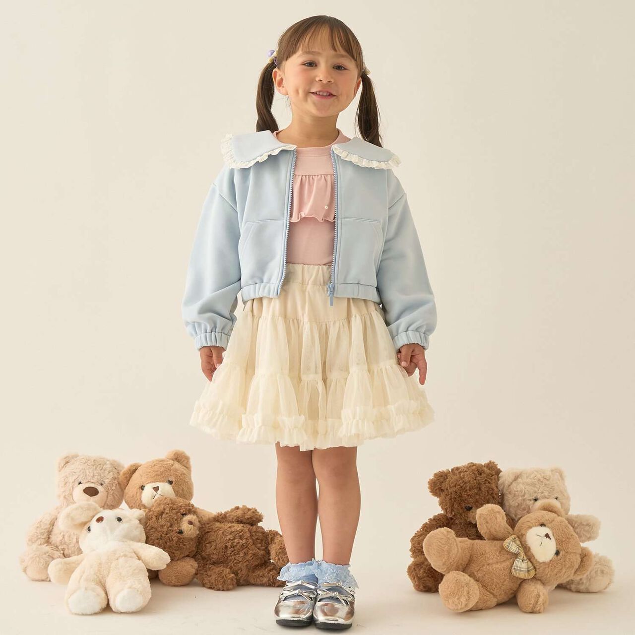 [Lycee Mine Ballet Series] Coordinatable Setup Sailor Collar Full-Zip Sweatshirt,Light blue, large image number 27