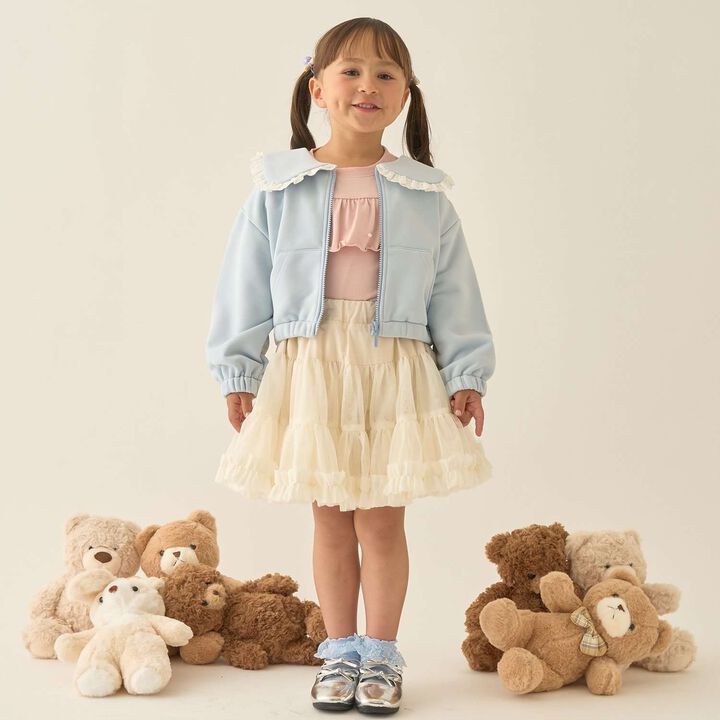 [Lycee Mine Ballet Series] Coordinatable Setup Sailor Collar Full-Zip Sweatshirt,Light blue, medium image number 27