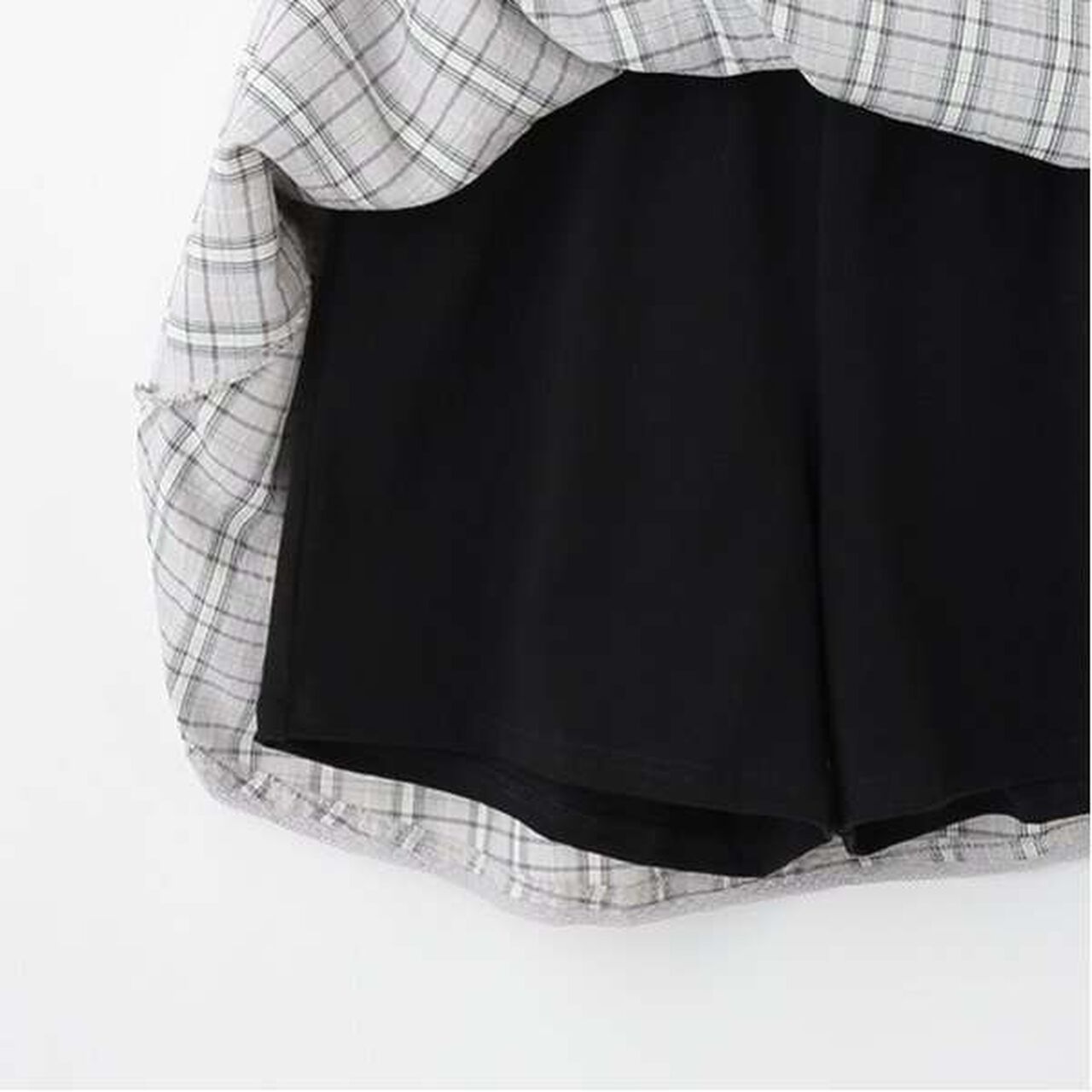Tiered Frill Skirt with Shorts,Gray, large image number 26