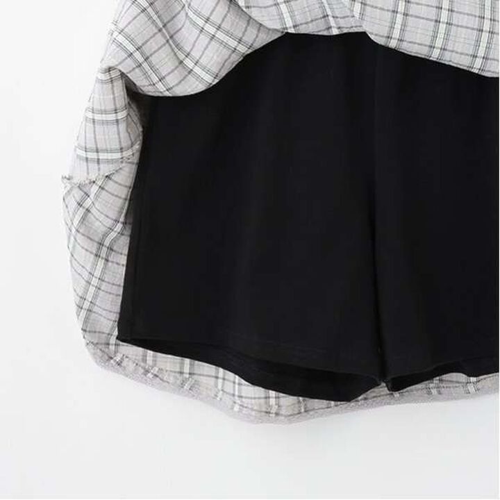Tiered Frill Skirt with Shorts,Gray, medium image number 26