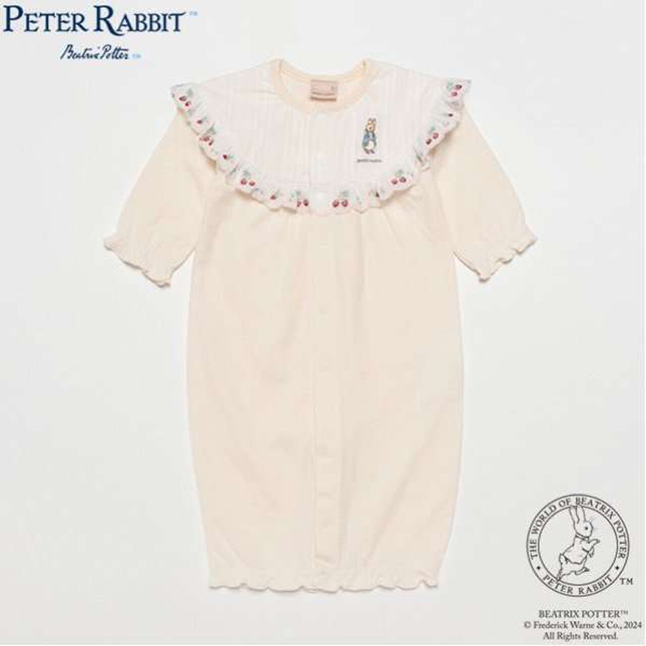Peter Rabbit Lace 2-Way Romper,Ivory, large image number 3